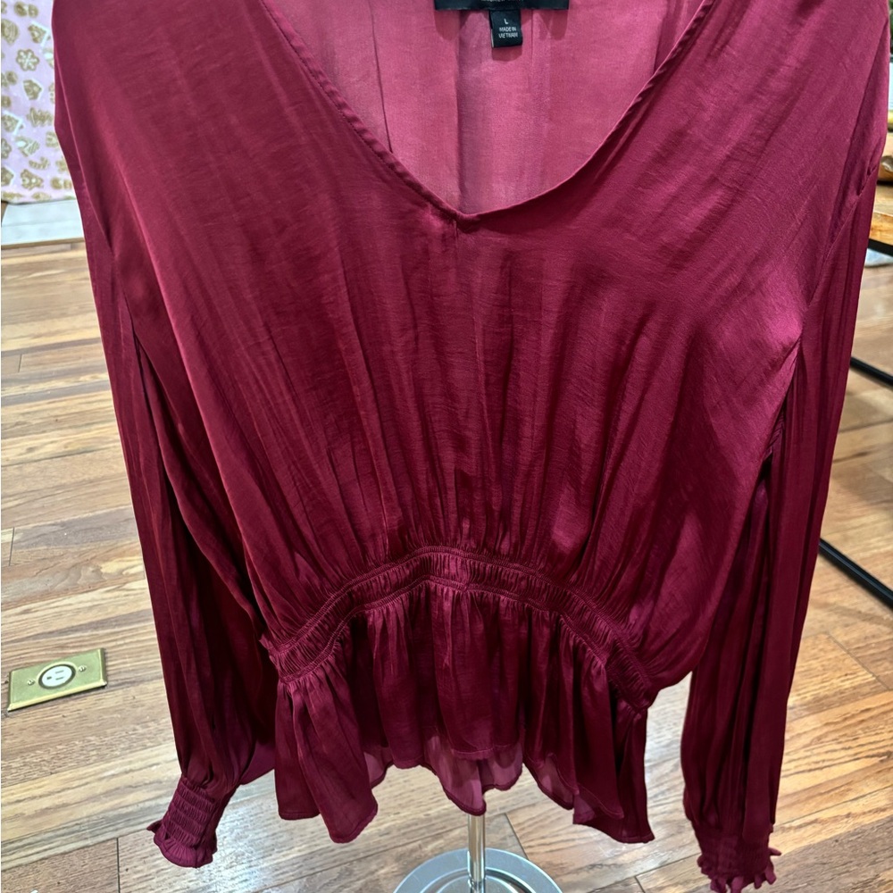 Marc New York Deep Red Women's Blouse